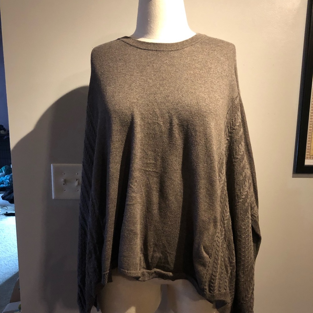 Poncho type sweater
